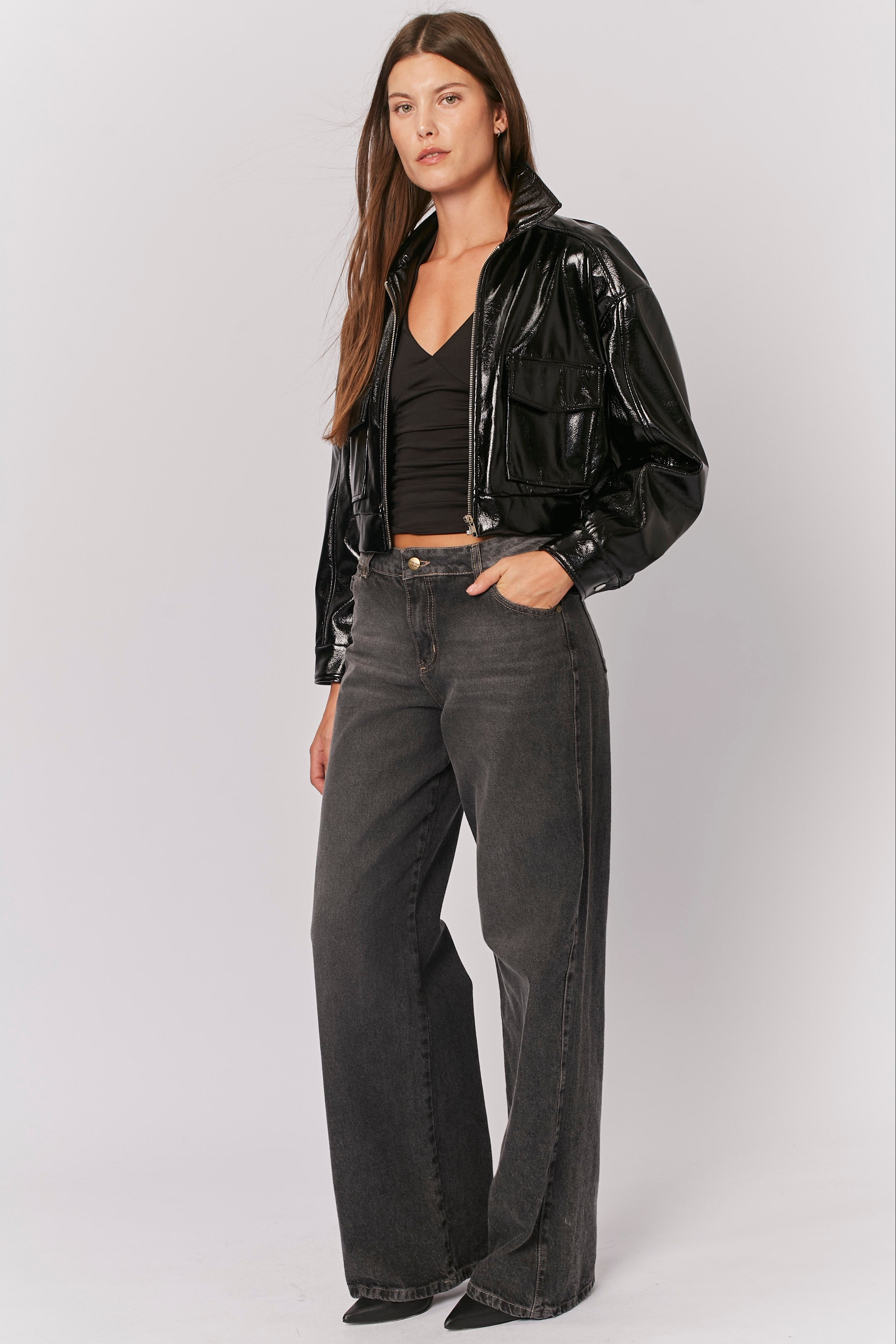 JEAN WIDE LEG BLACK